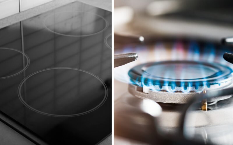 piano di cottura a gas e a induzione